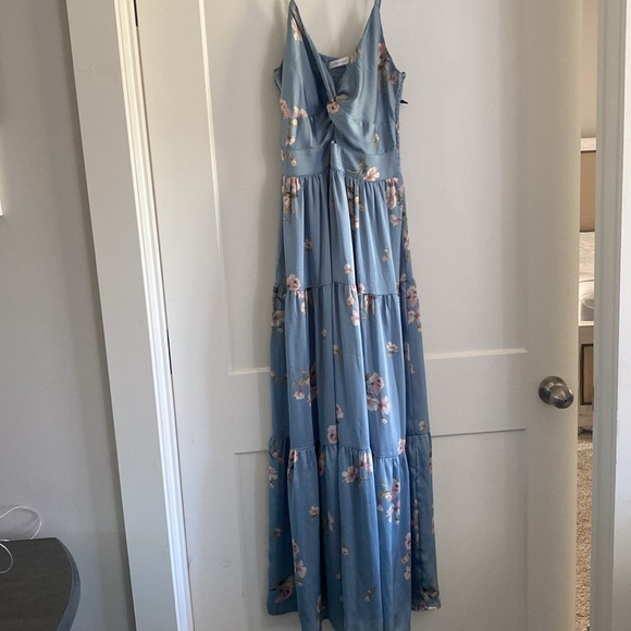 Blue floral maxi dress - Picture 3 of 3